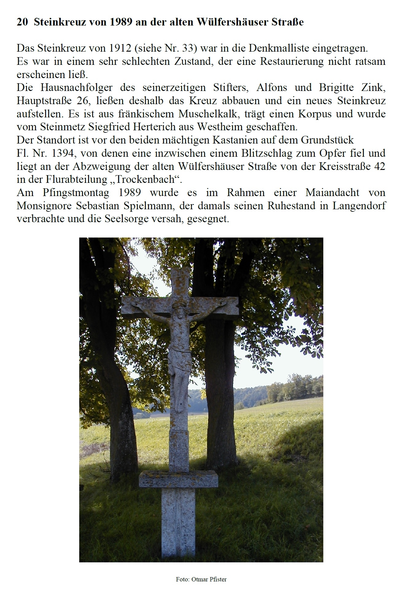20 Steinkreuz von 1989
