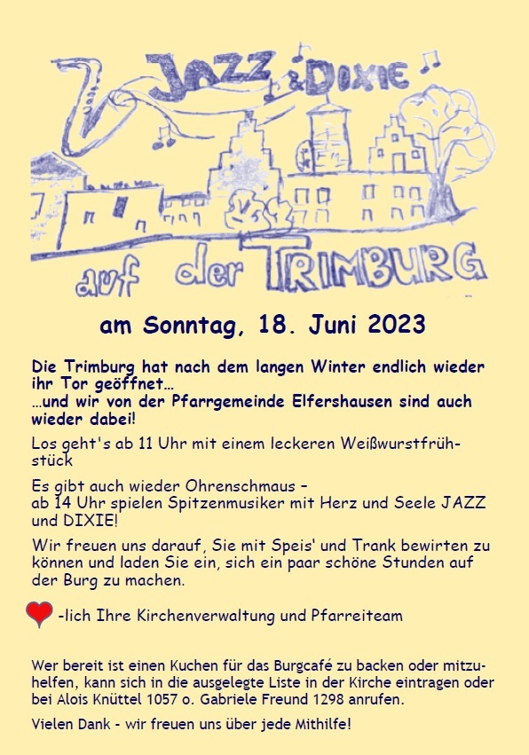 Jazz auf der Burg Einladung